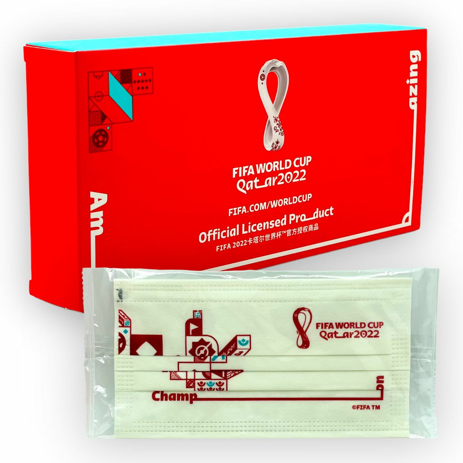 2022年世界盃官方米白色口罩(1盒10個)