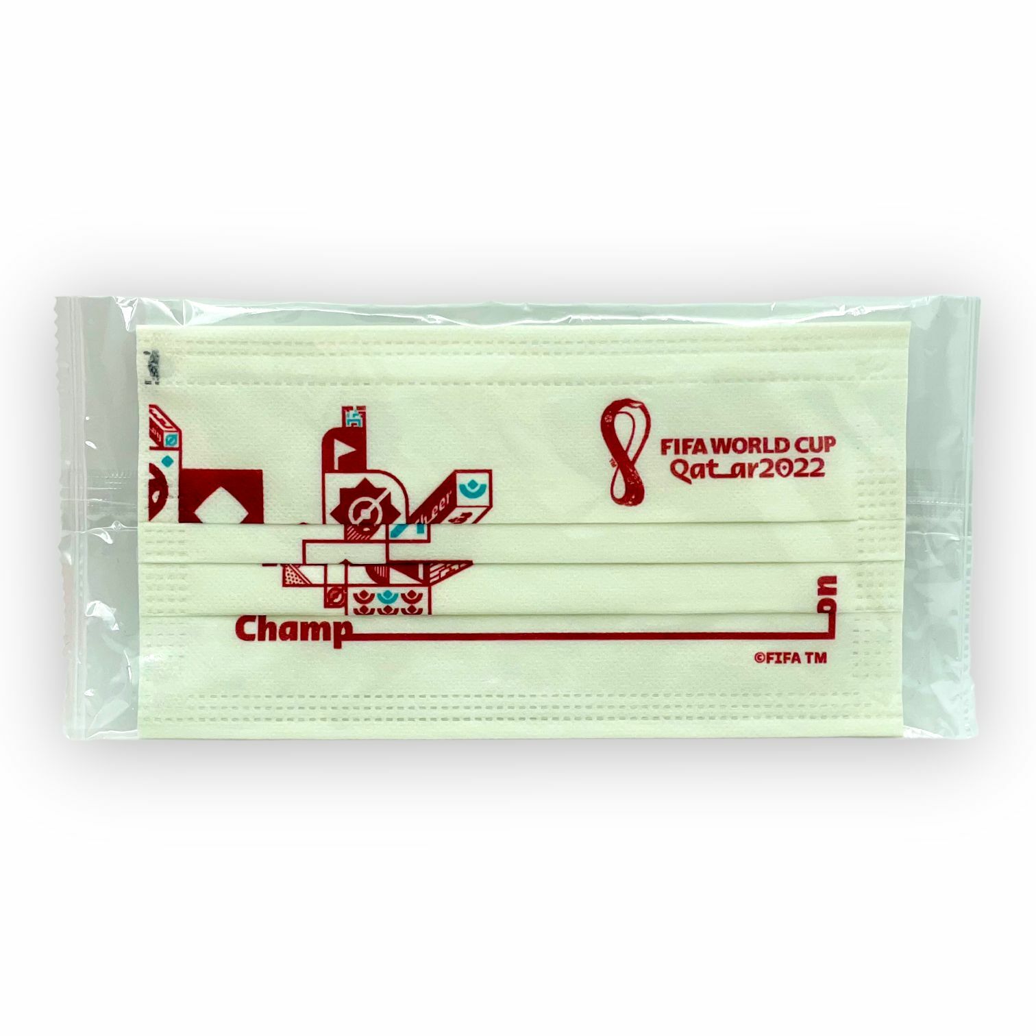 2022年世界盃官方米白色口罩(1盒10個)