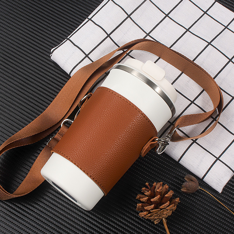 《1326》文青斜背皮革飲料套