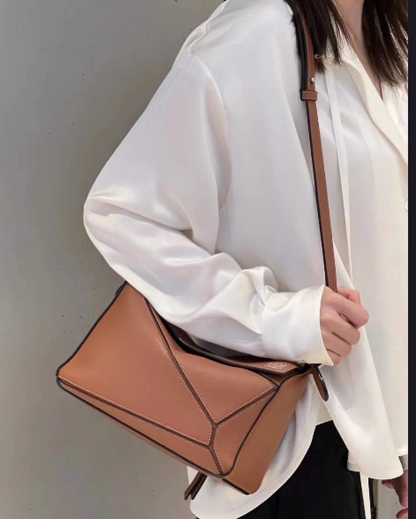 幾何拼接 真皮方包 (多色)