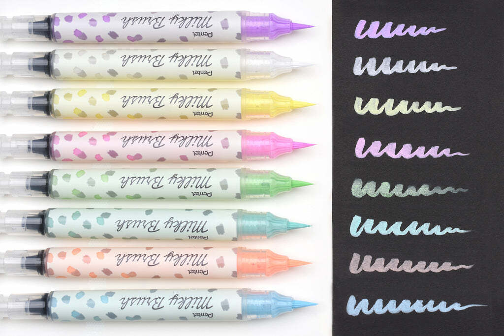 Milky Brush 粉彩色毛筆 柔繪筆｜日本Pentel