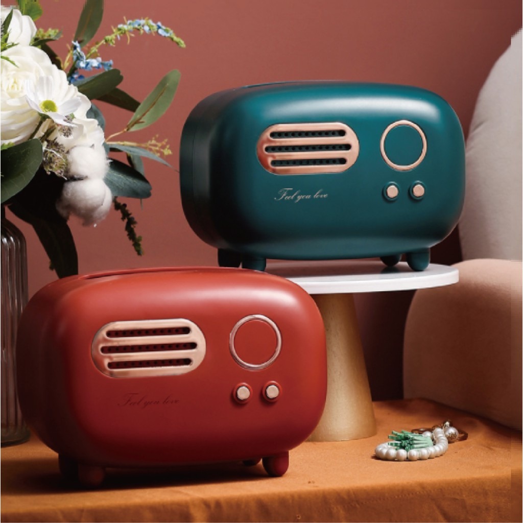 【Hook's嚴選】復古收音機造型紙巾盒 / 復古趣味造型