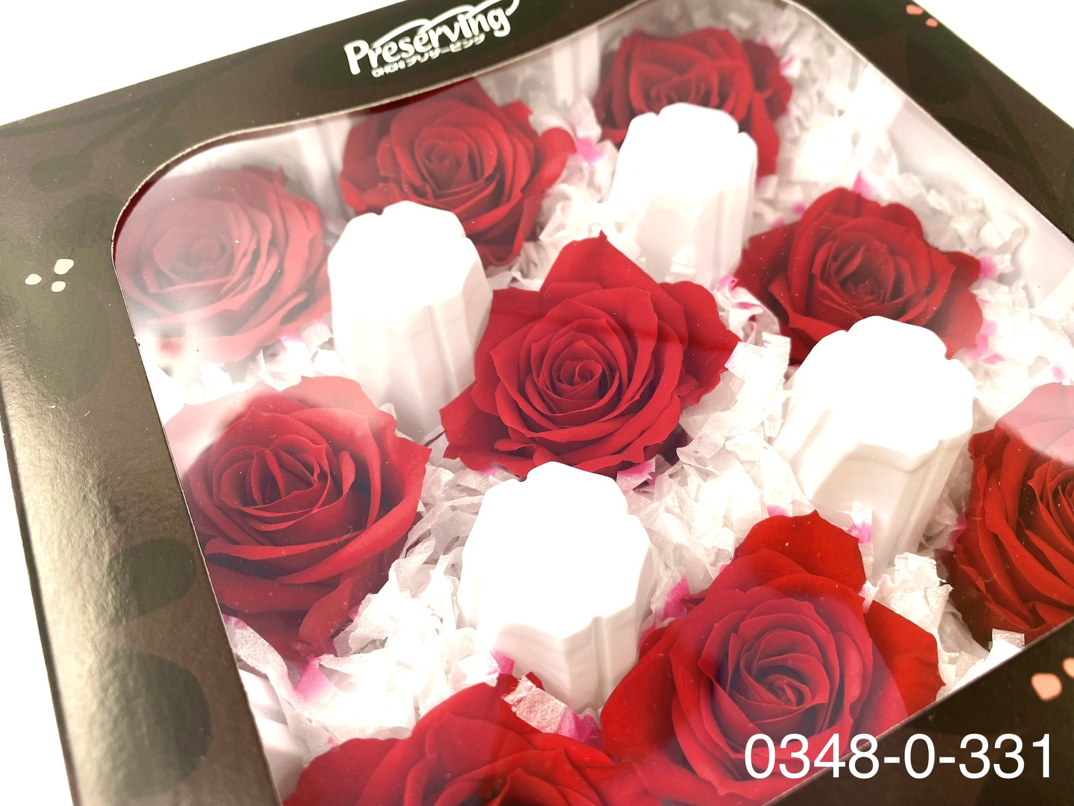 日本不凋中輪玫瑰(9朵) 03480-331