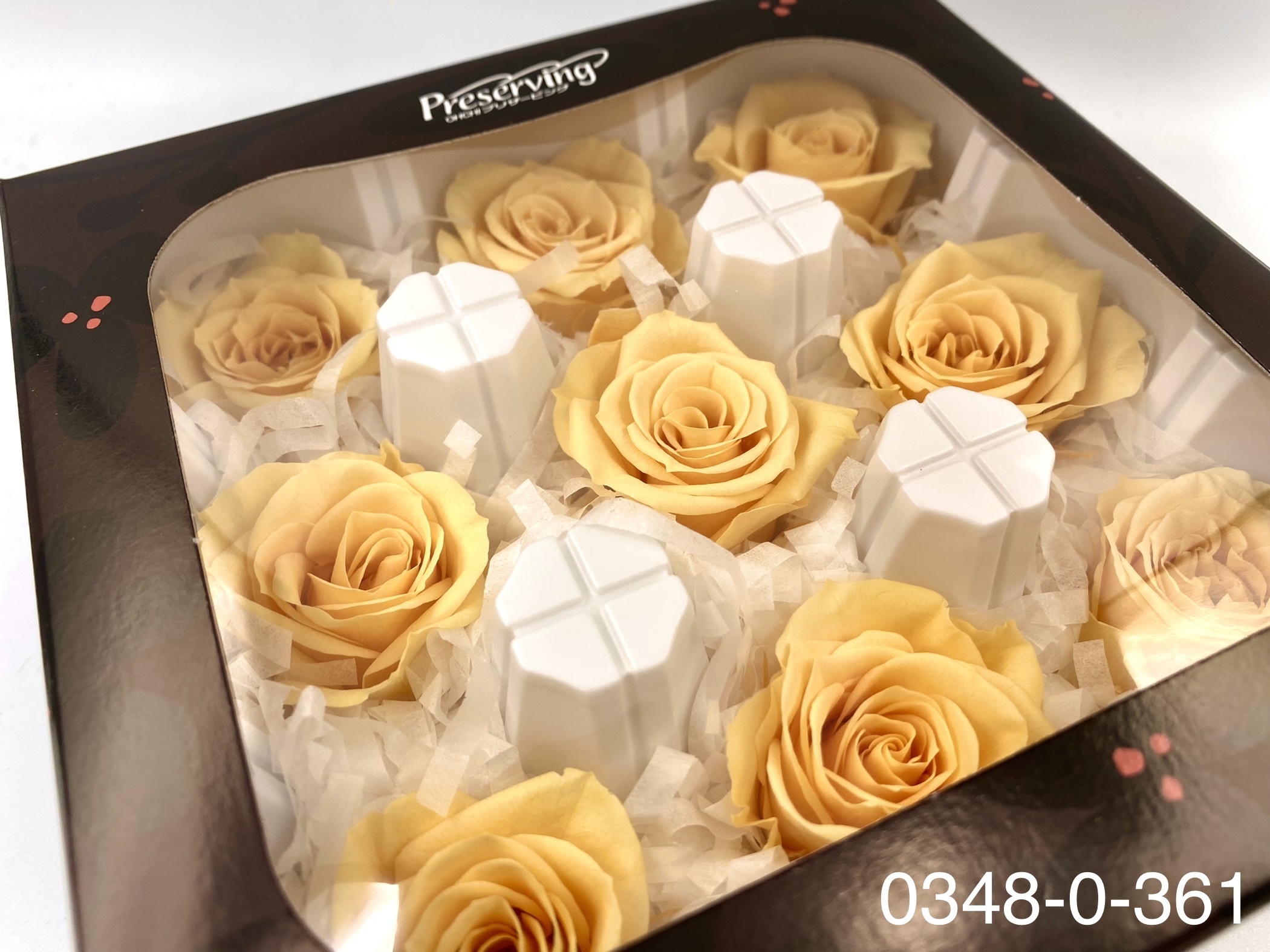 日本不凋中輪玫瑰(9朵) 03480-361