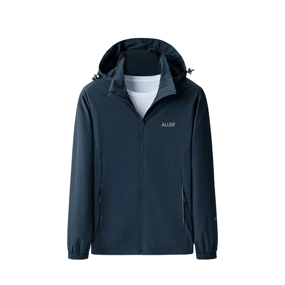 ALLER 防潑水保暖連帽外套 男款 (鐵灰) 防水透氣/防風保暖/登山健行/休閒旅遊 04CKN8868A