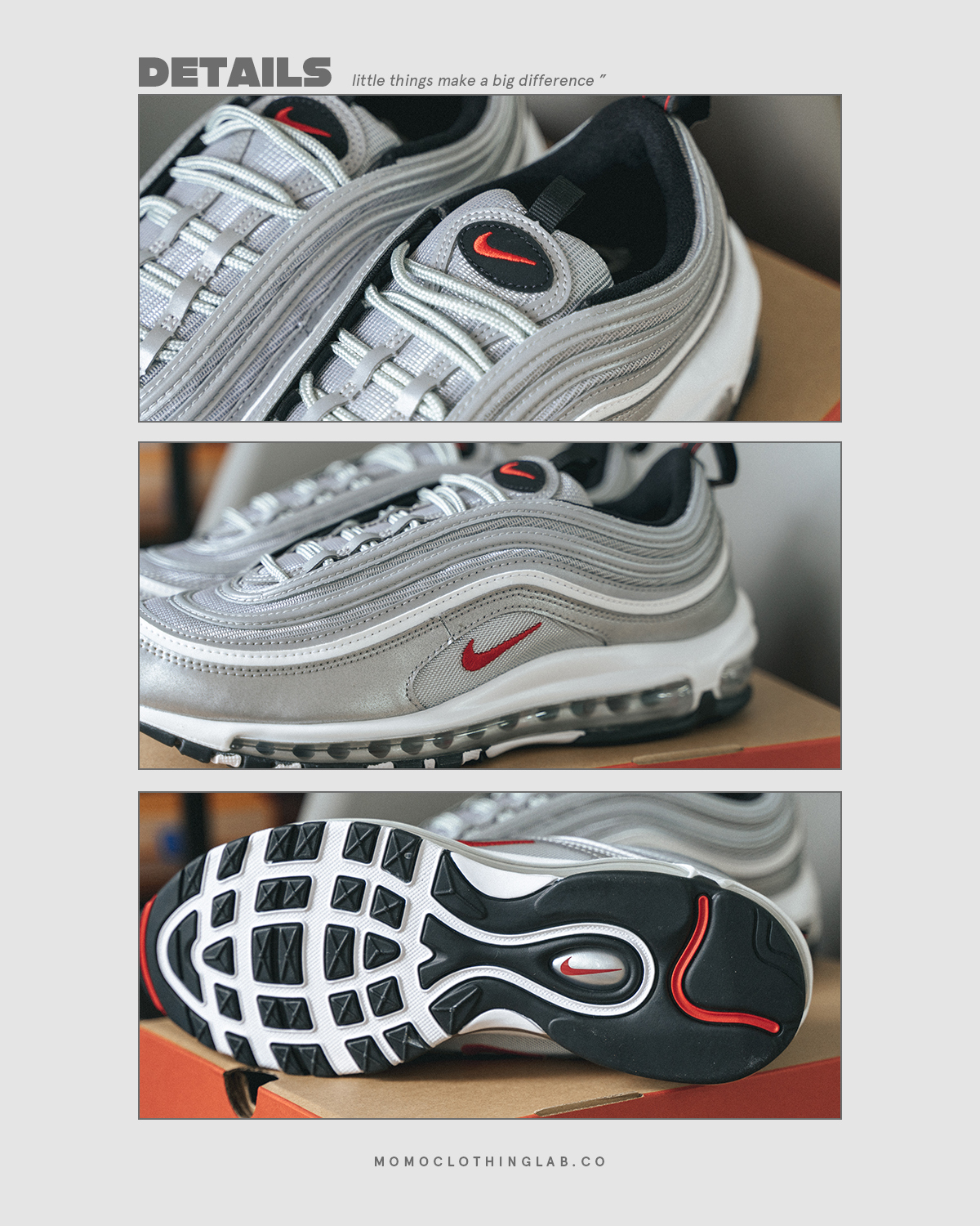 Nike Air Max 97 OG Silver Bullet 銀彈DQ9131-002 男DM0028-002