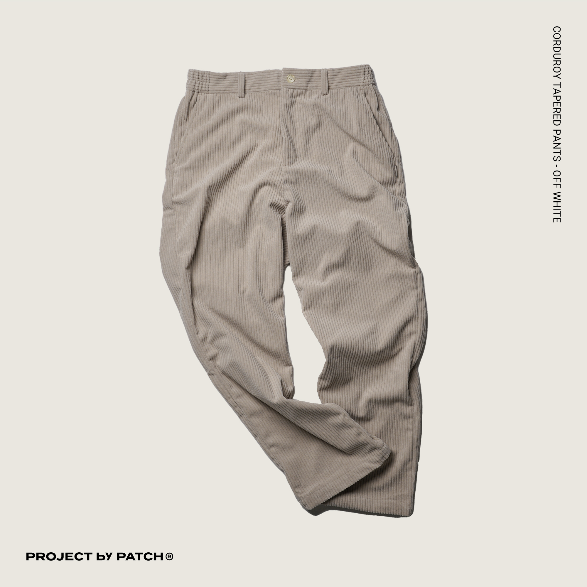 P.B.P - Corduroy Tapered Pants - Off White