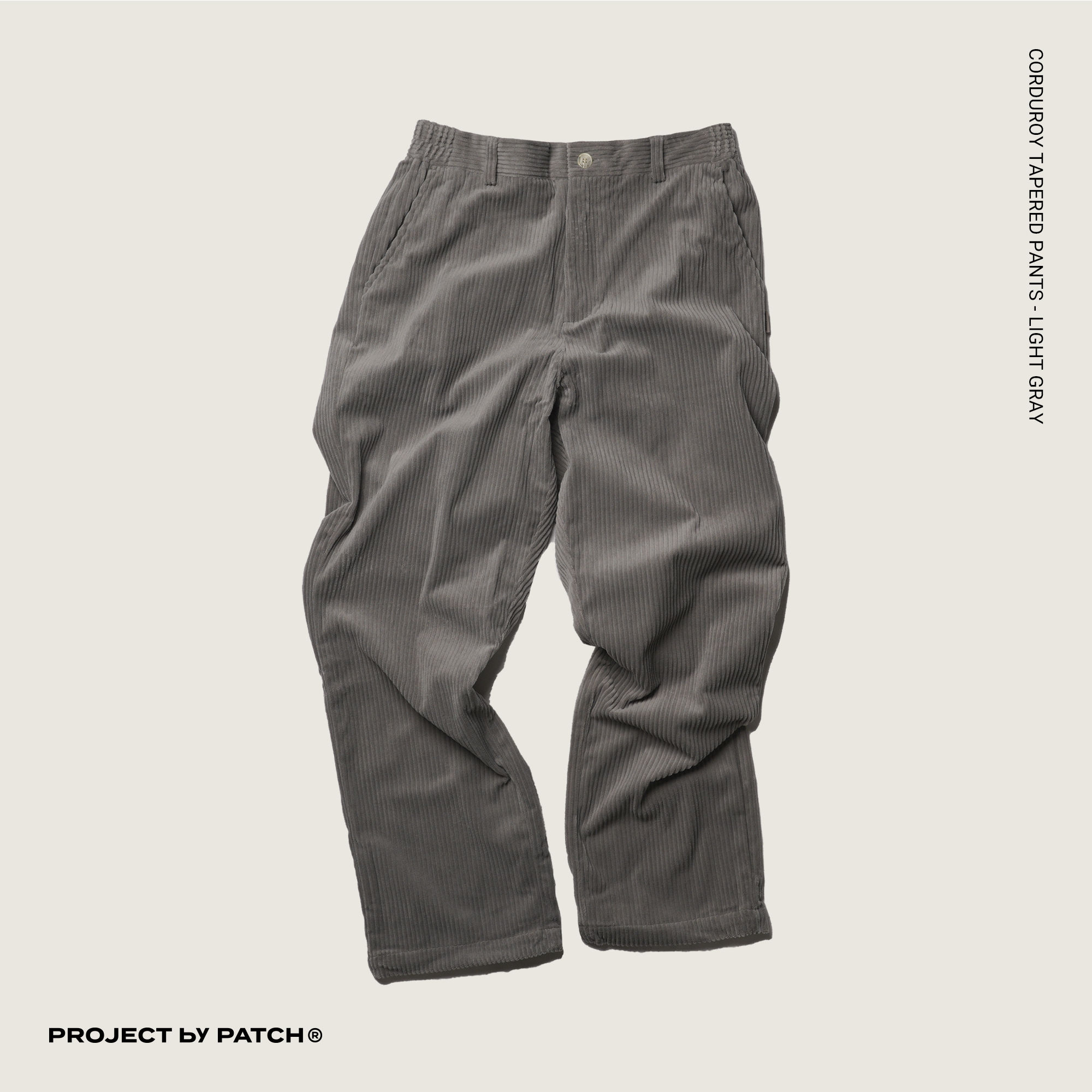 P.B.P - Corduroy Tapered Pants - Light Gray