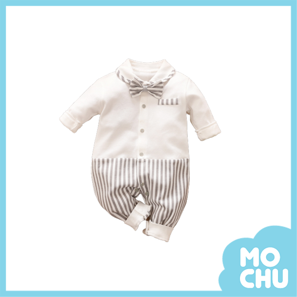 條紋領結紳士連身衣(兩色)