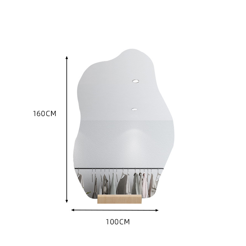 《1329》INS不規則全身鏡含木座