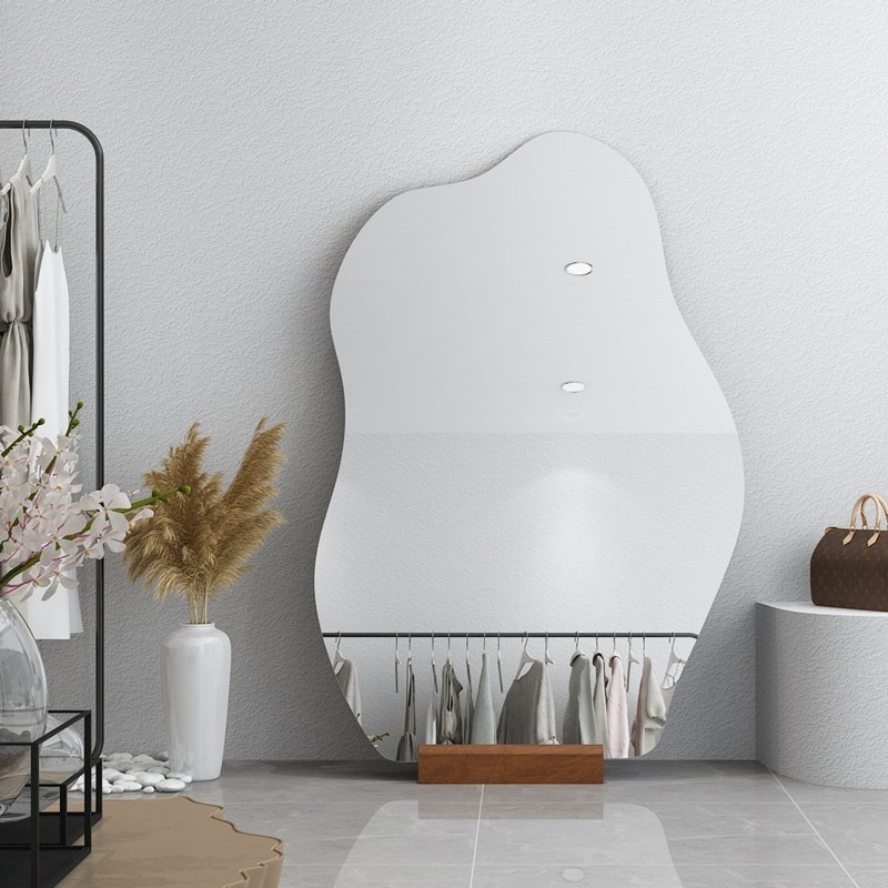 《1329》INS不規則全身鏡含木座