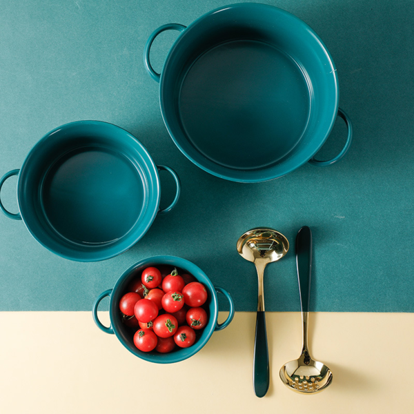 【Hook's嚴選】北歐雙耳湯鍋(墨綠)