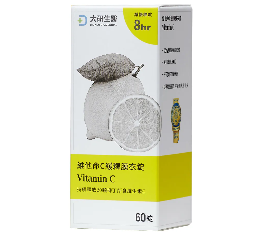 大研生醫 - 維他命C緩釋膜衣錠x2盒 (60粒/盒)