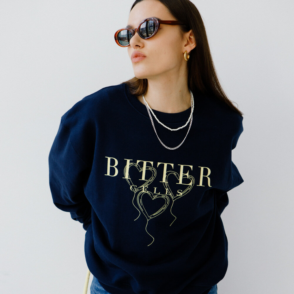 BITTER CELLS Heart Balloon Sweat Shirt