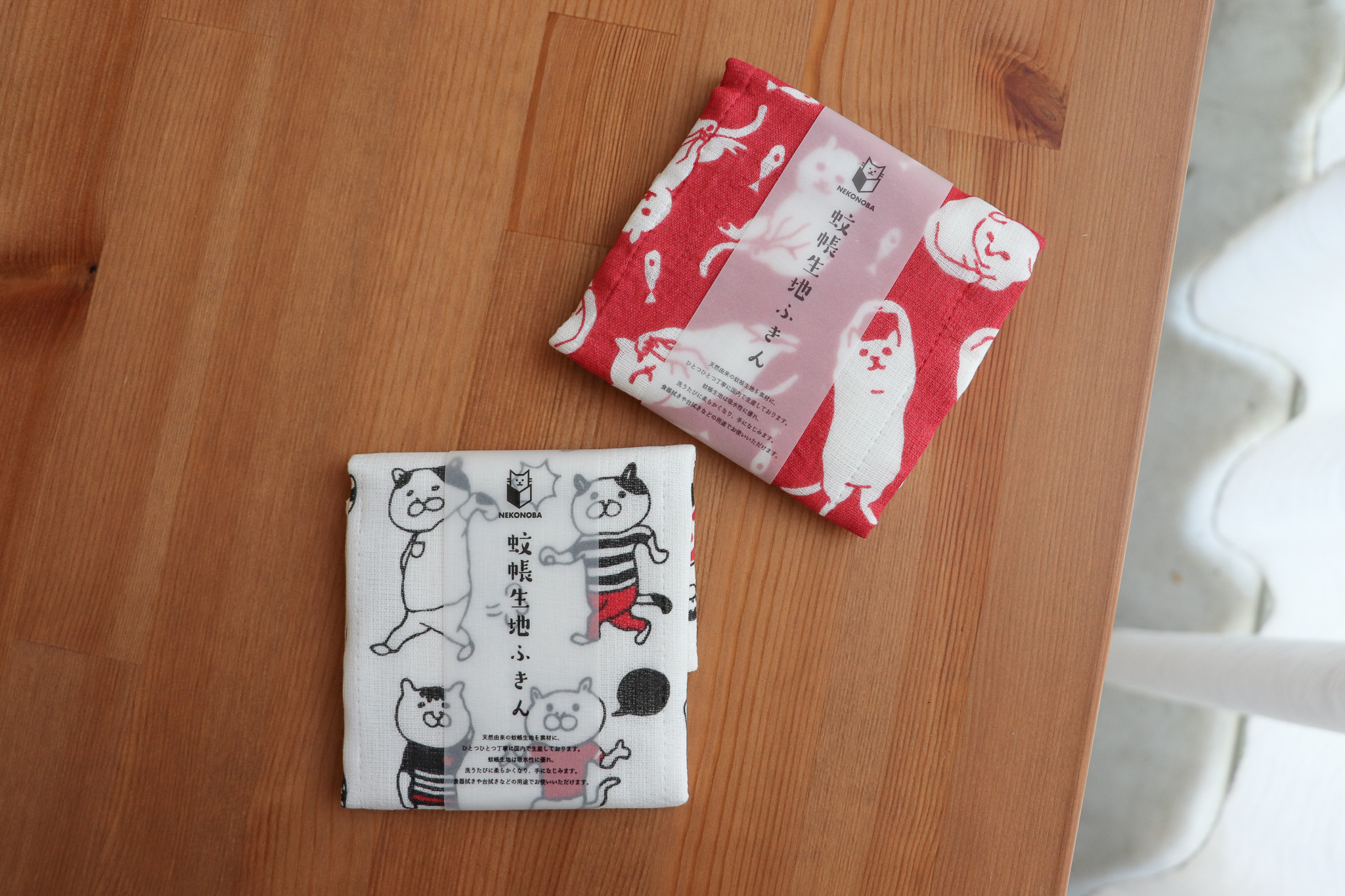 日本 kayakiji 蚊帳生地 貓咪 抹布