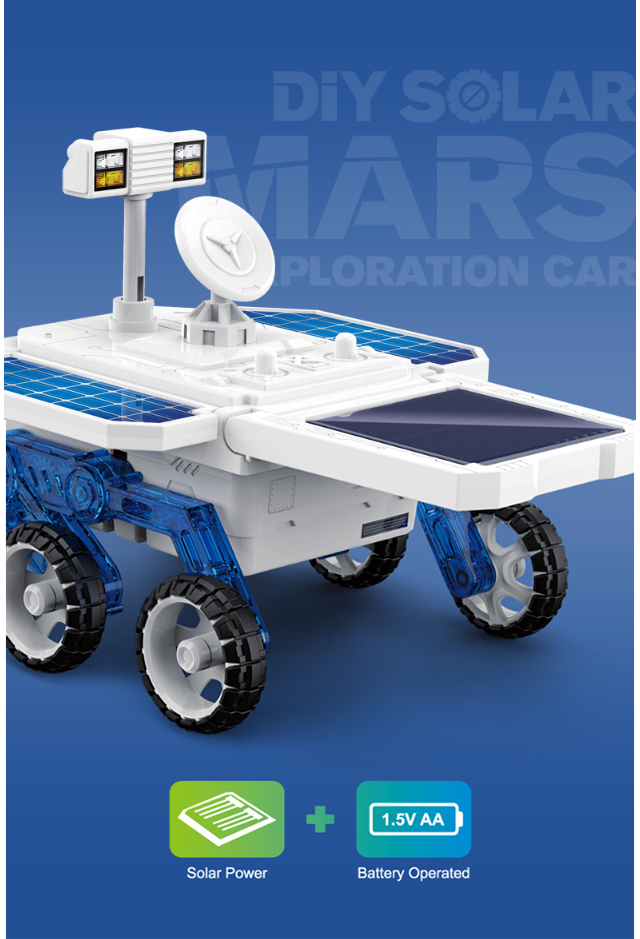 四驅太陽能星球探測車STEM科教玩具 DIY016