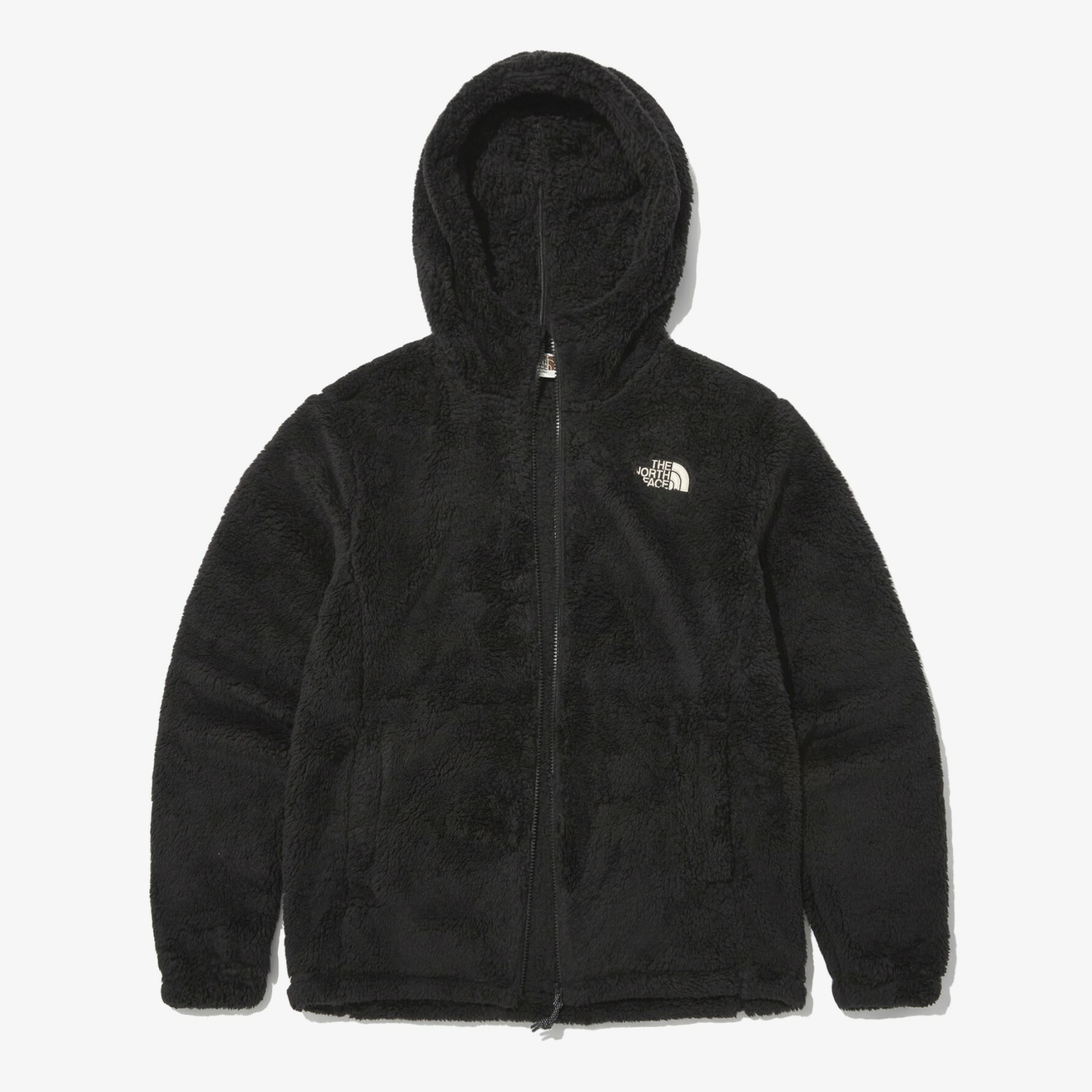 THE NORTH FACE 白標 COMFY EX FLEECE 毛絨 連帽 外套 黑 NJ4FN56M