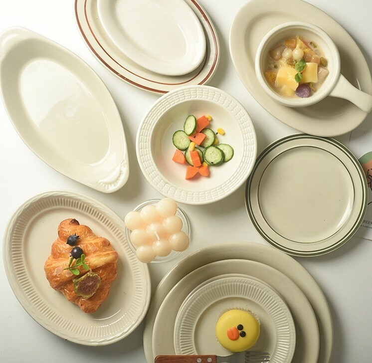 《1333》溫溫暖暖奶油色餐盤