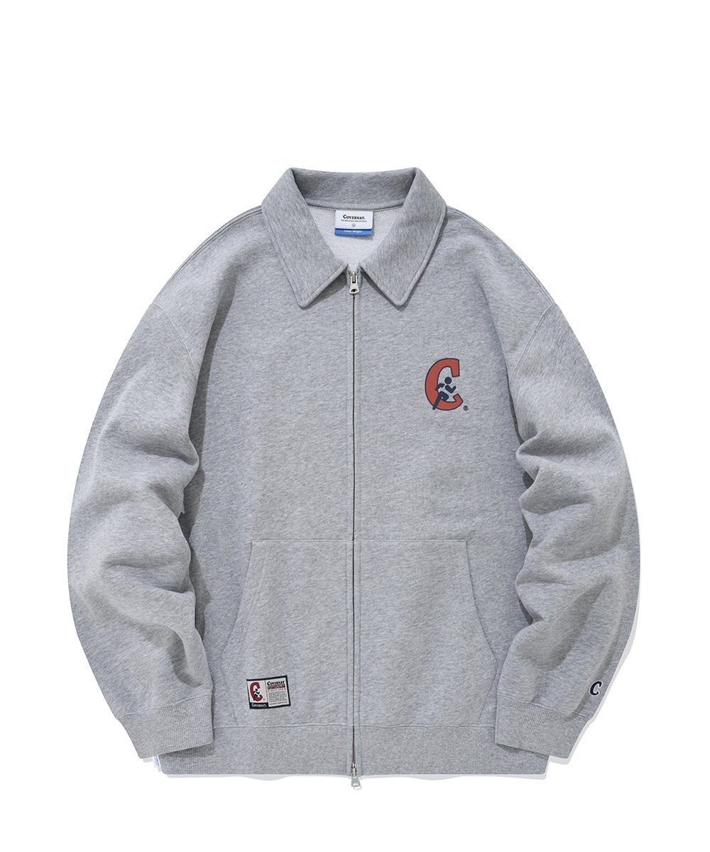 COVERNAT Sports Club 立領拉鍊夾克 灰色