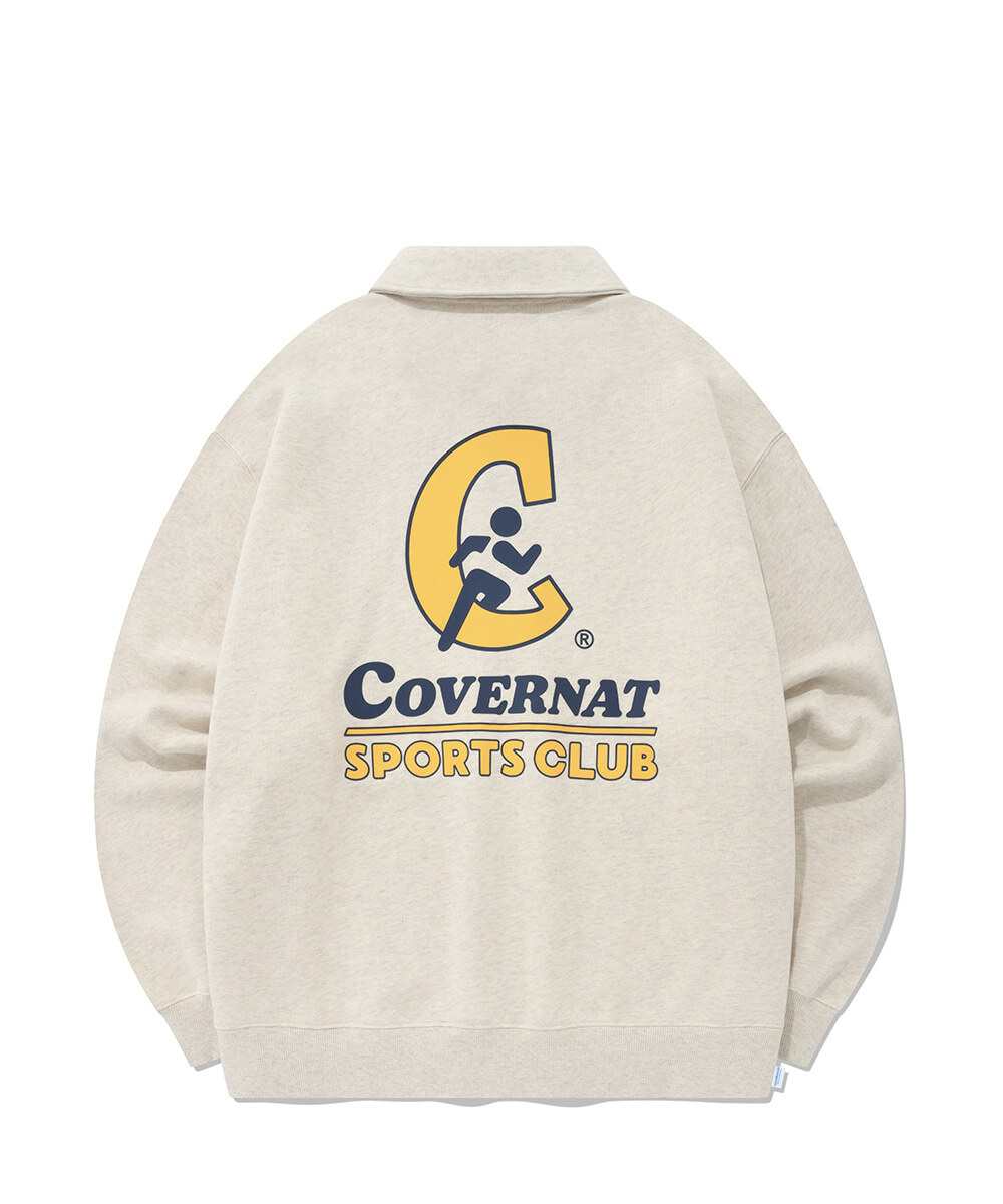 COVERNAT Sports Club 立領拉鍊夾克 燕麥色