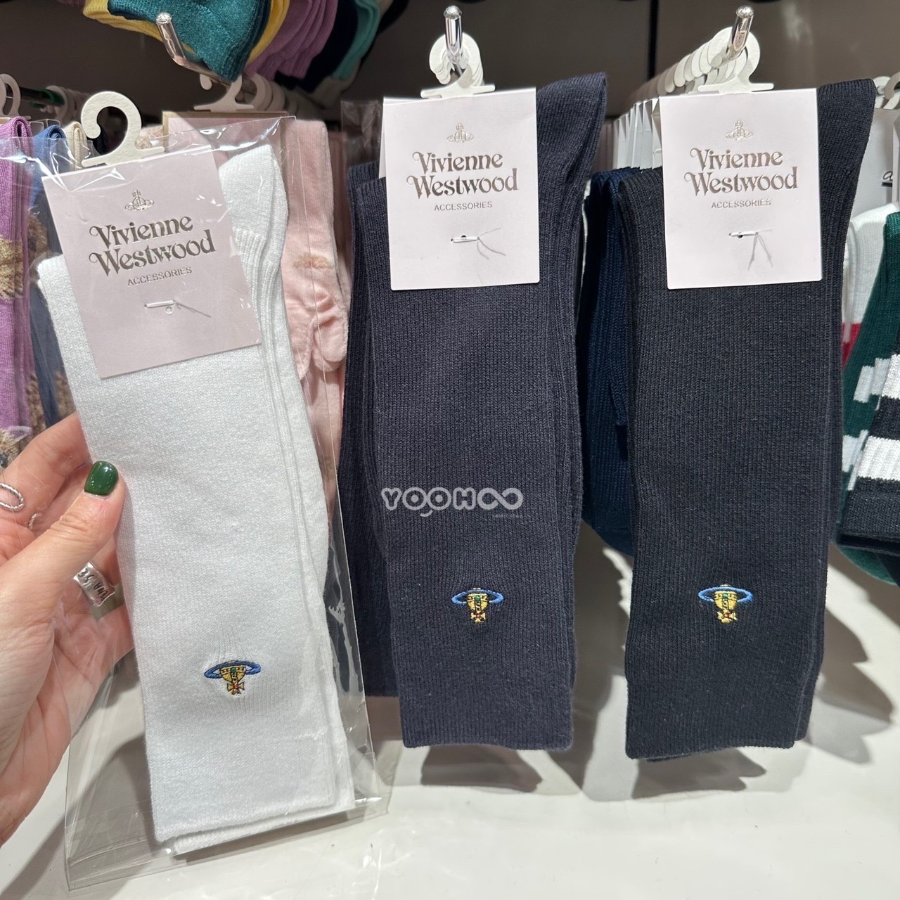 現貨┃Vivienne Westwood 經典定番 LOGO 刺繡 長襪