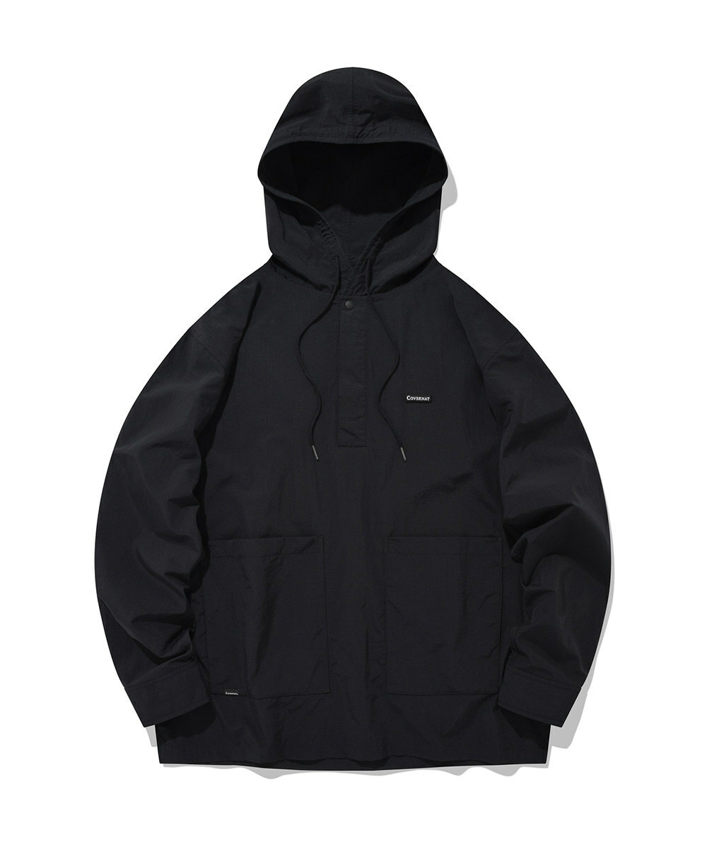 COVERNAT 小logo 素色簡約 帽T 夾克 黑色