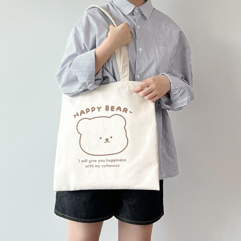 BAMTOREE STORE Happy Bear Bear Eco Bag 小熊環保袋