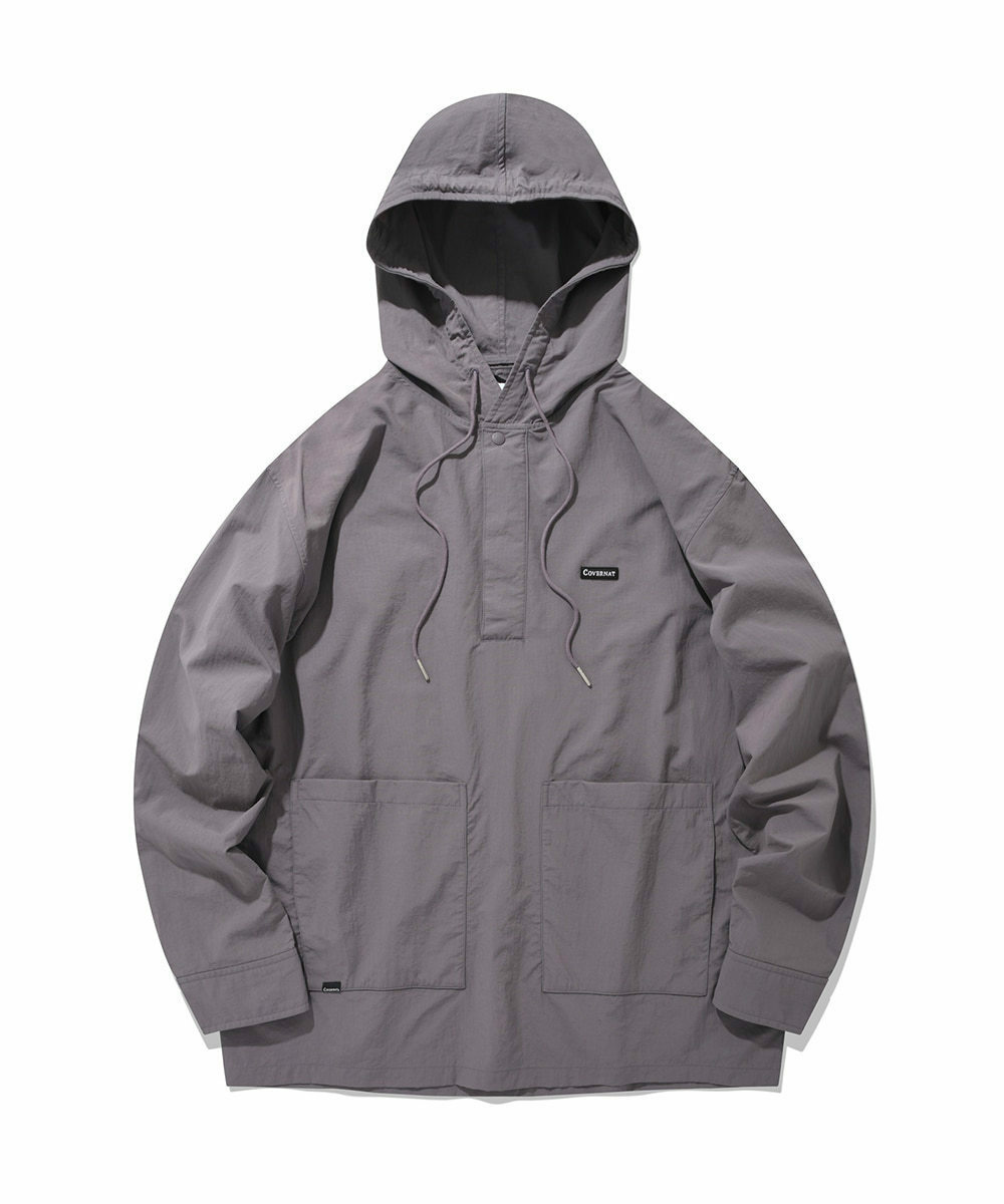 COVERNAT 小logo 素色簡約 帽T 夾克 紫色