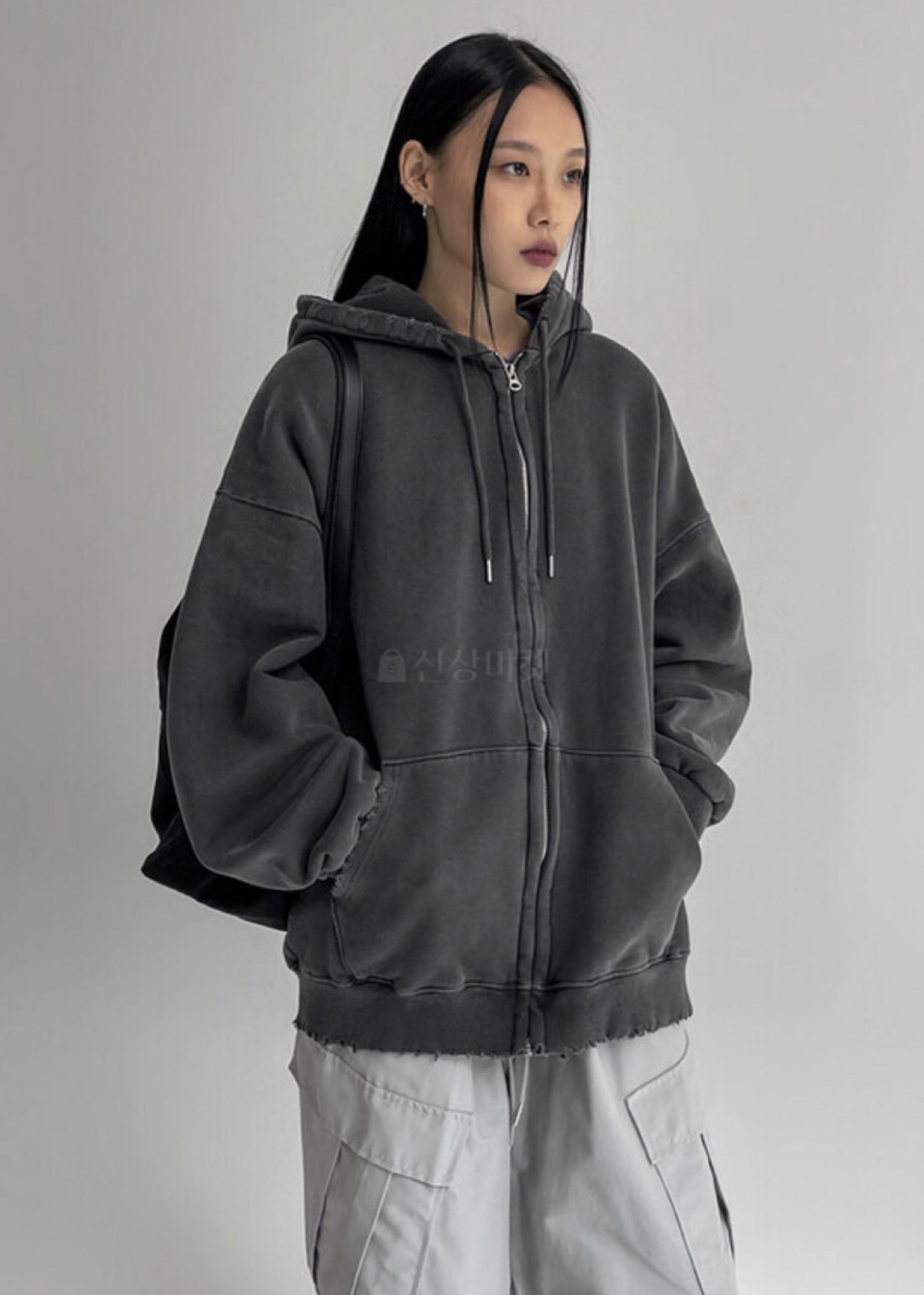 Vintage Unisex Dying Zip-Up Hoodie