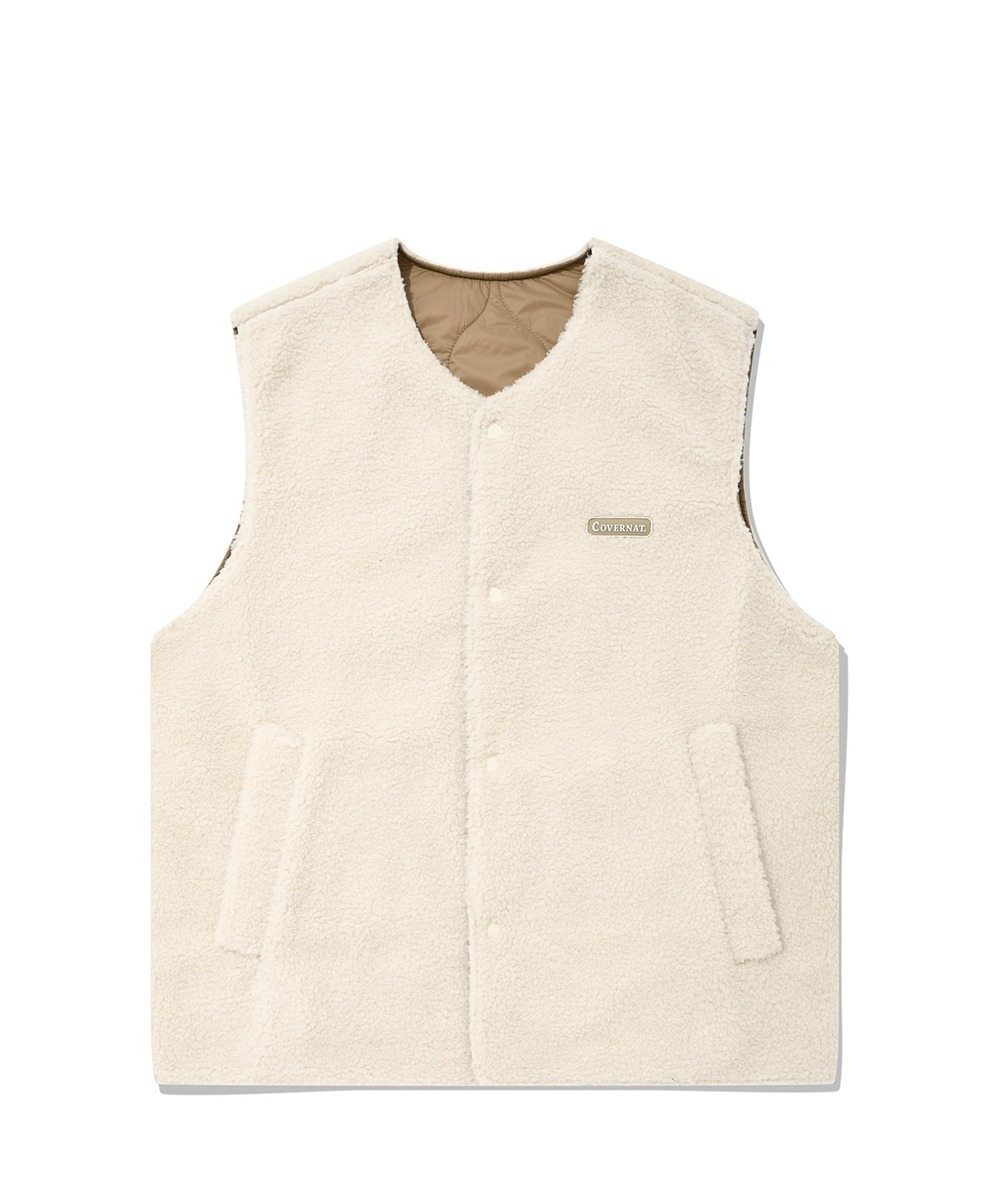 COVERNAT  雙面背心 象牙白/咖色