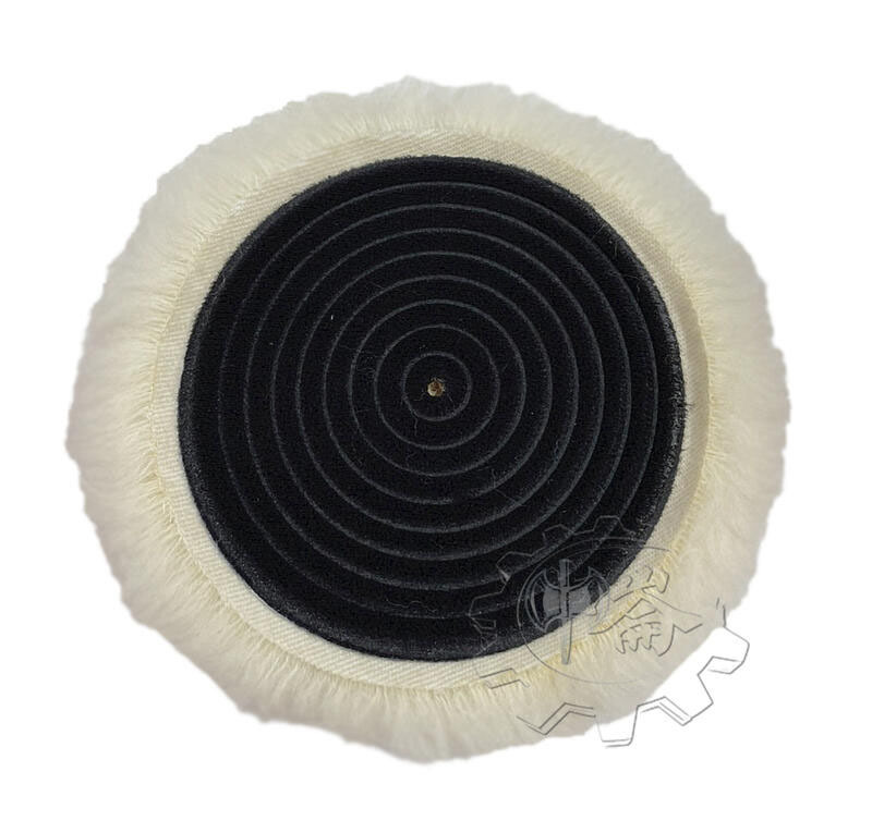 ＊中崙五金【附發票】專業APLO氣動打蠟棉 打臘棉 4" / 5" / 6" 純羊毛 拋光棉 羊毛輪 魔鬼氈黏式 台灣製