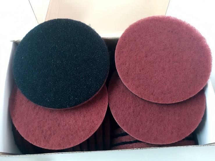 ＊中崙五金【附發票】專業HCG 黏扣砂紙 5吋 (紅#240) 魔鬼沾砂紙 黏扣砂布 黏扣菜瓜布輪 圓砂紙