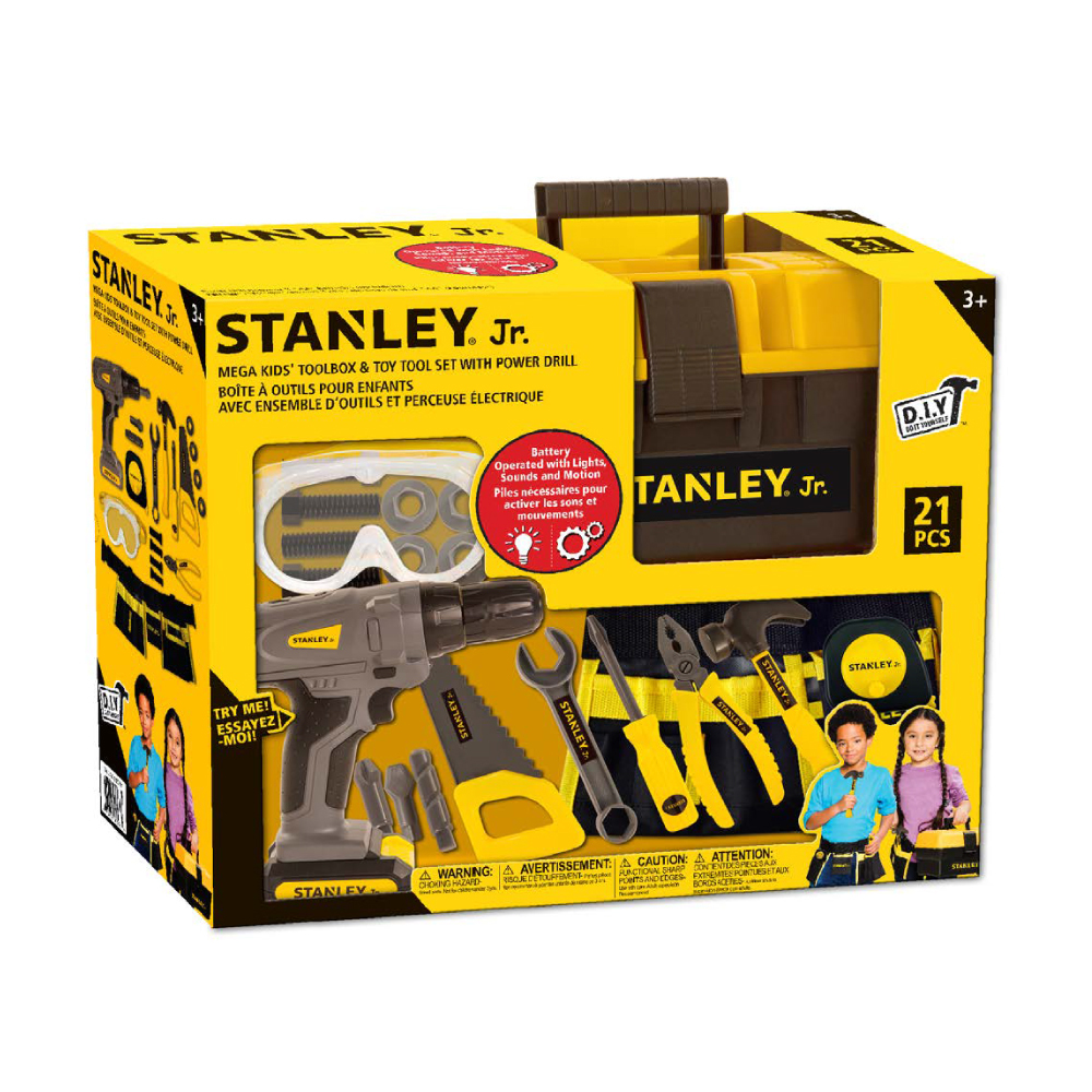 《 美國STANLEY Jr. 》 大全套工具箱套組 (電動螺絲起子)