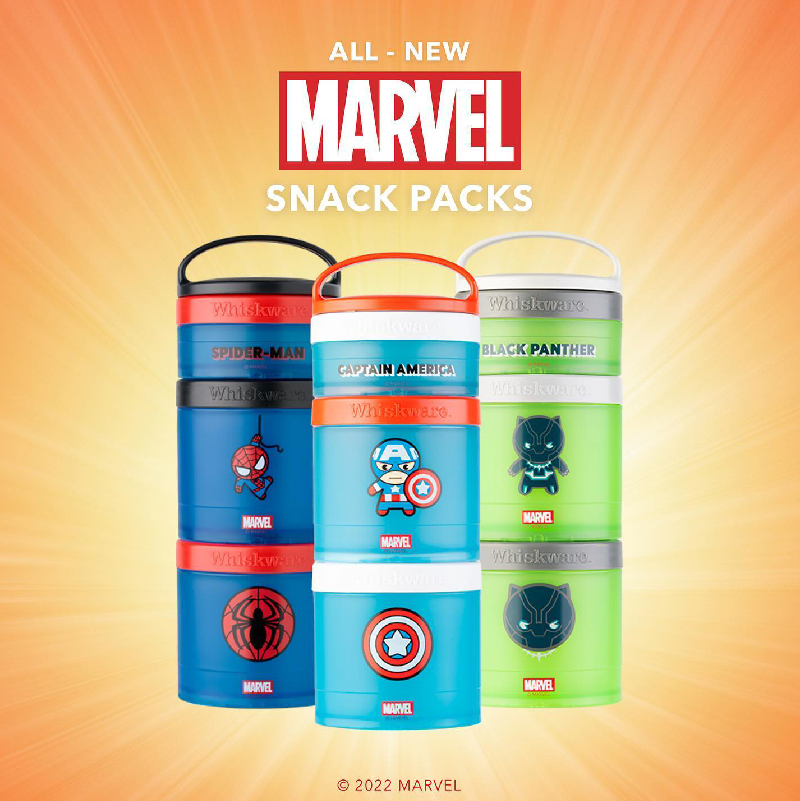 Whiskware®|Snacking Containers|趣味三層零食收納盒|Marvel 特別款