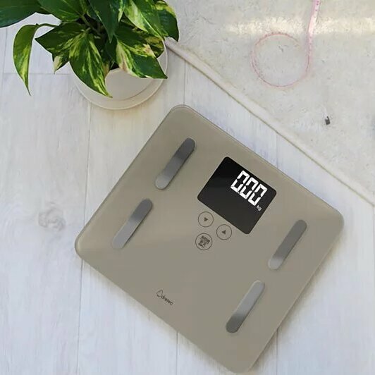 Dretec - 【Authorized goods】Light Brown / Dark Grey  - Weight Body Fat Scale BS-248