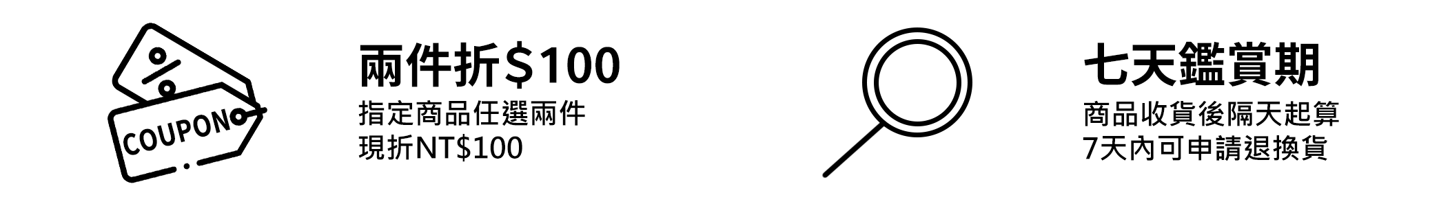 兩件優惠-七天鑑賞期