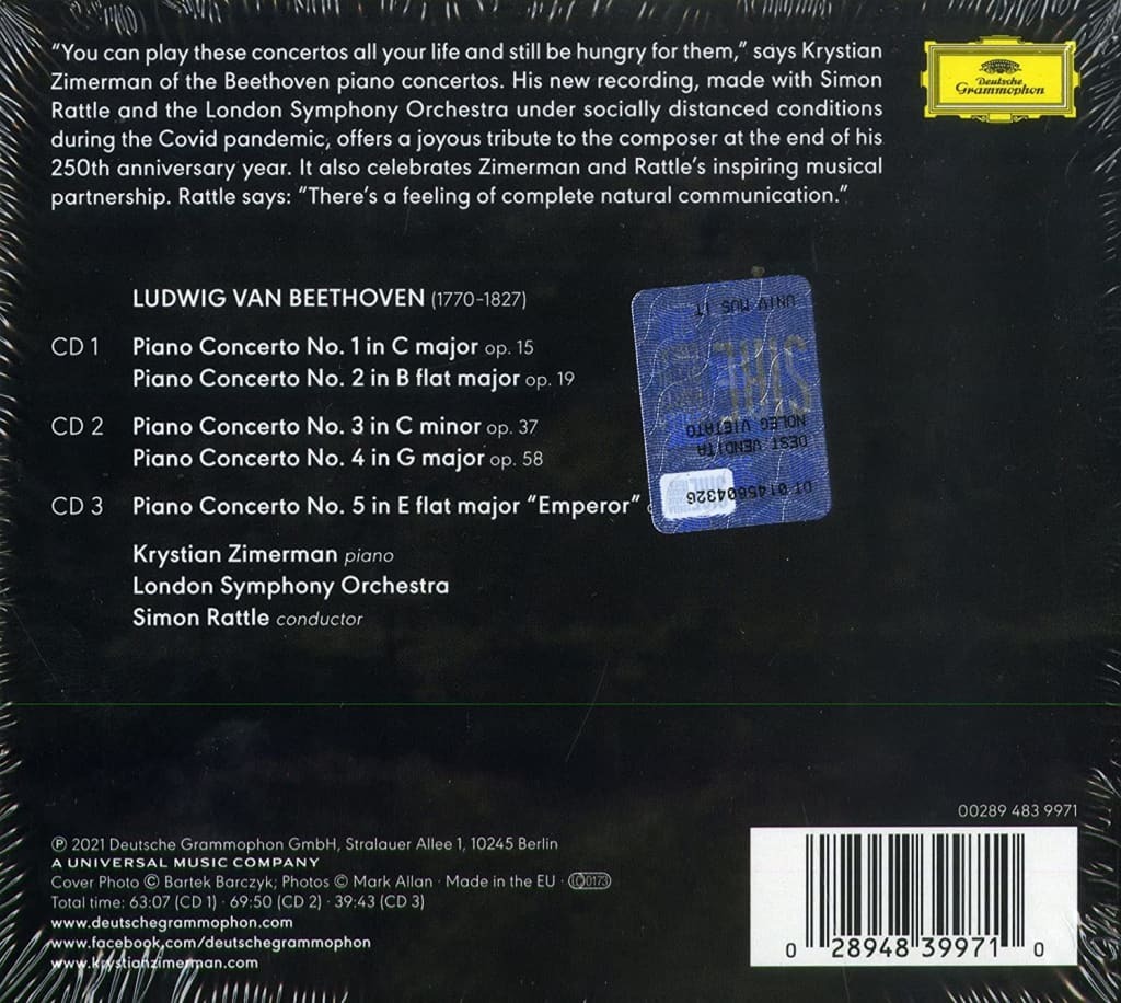 Krystian Zimerman - Beethoven: Complete Piano Concertos 3CD