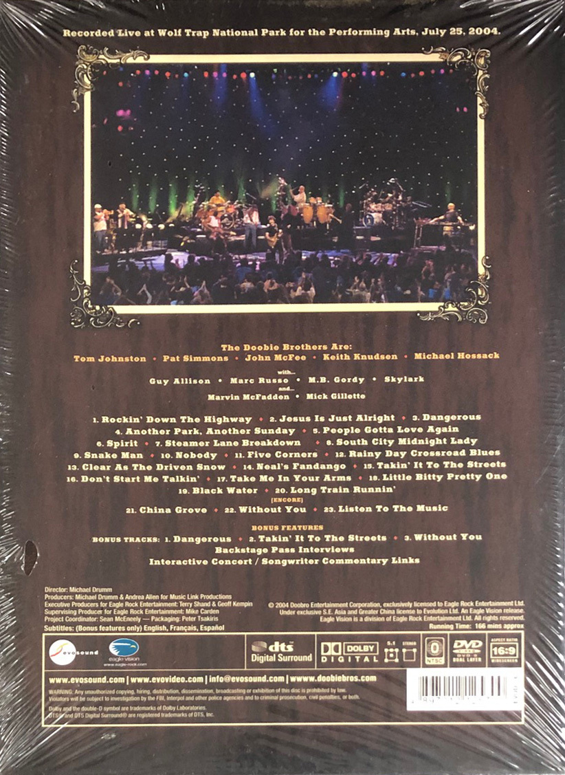 DOOBIE BROTHERS-LIVE AT WOLF TRAP (DVD)