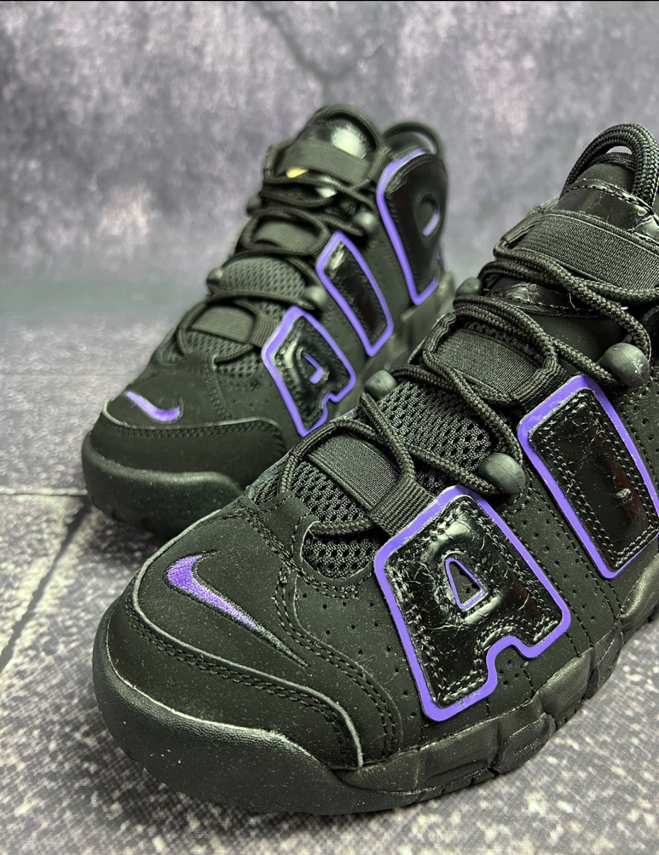 Nike Air More Uptempo G女鞋黑紫 大Air 氣墊 DX5954-001 NOV LU