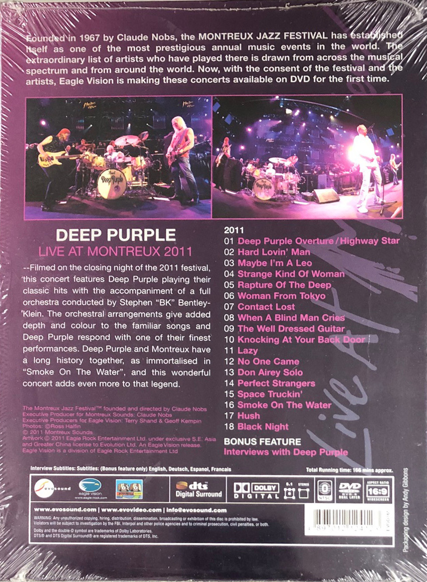 DEEP PURPLE-LIVE AT MONTRENX (DVD)