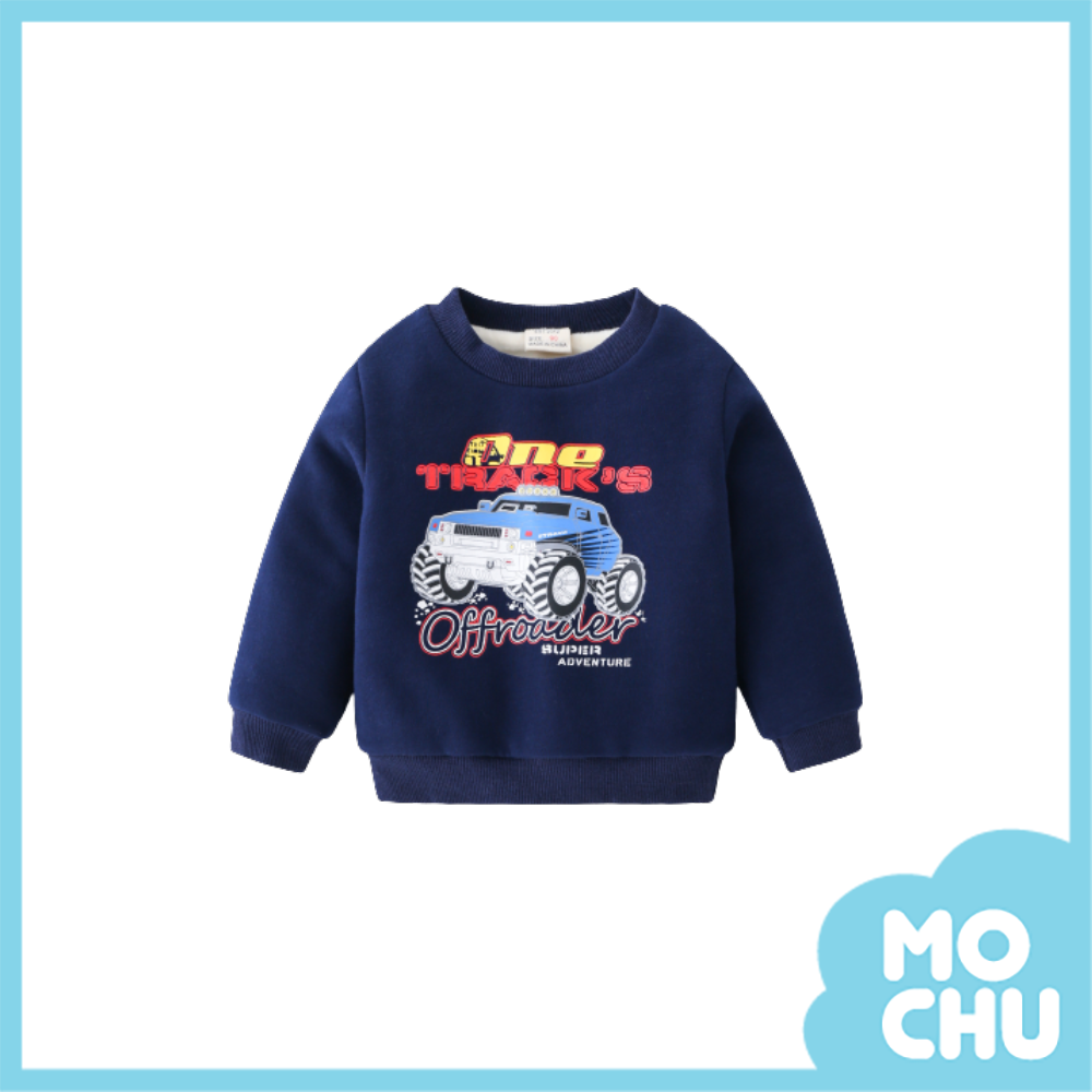 印花車車雙層加厚衛衣