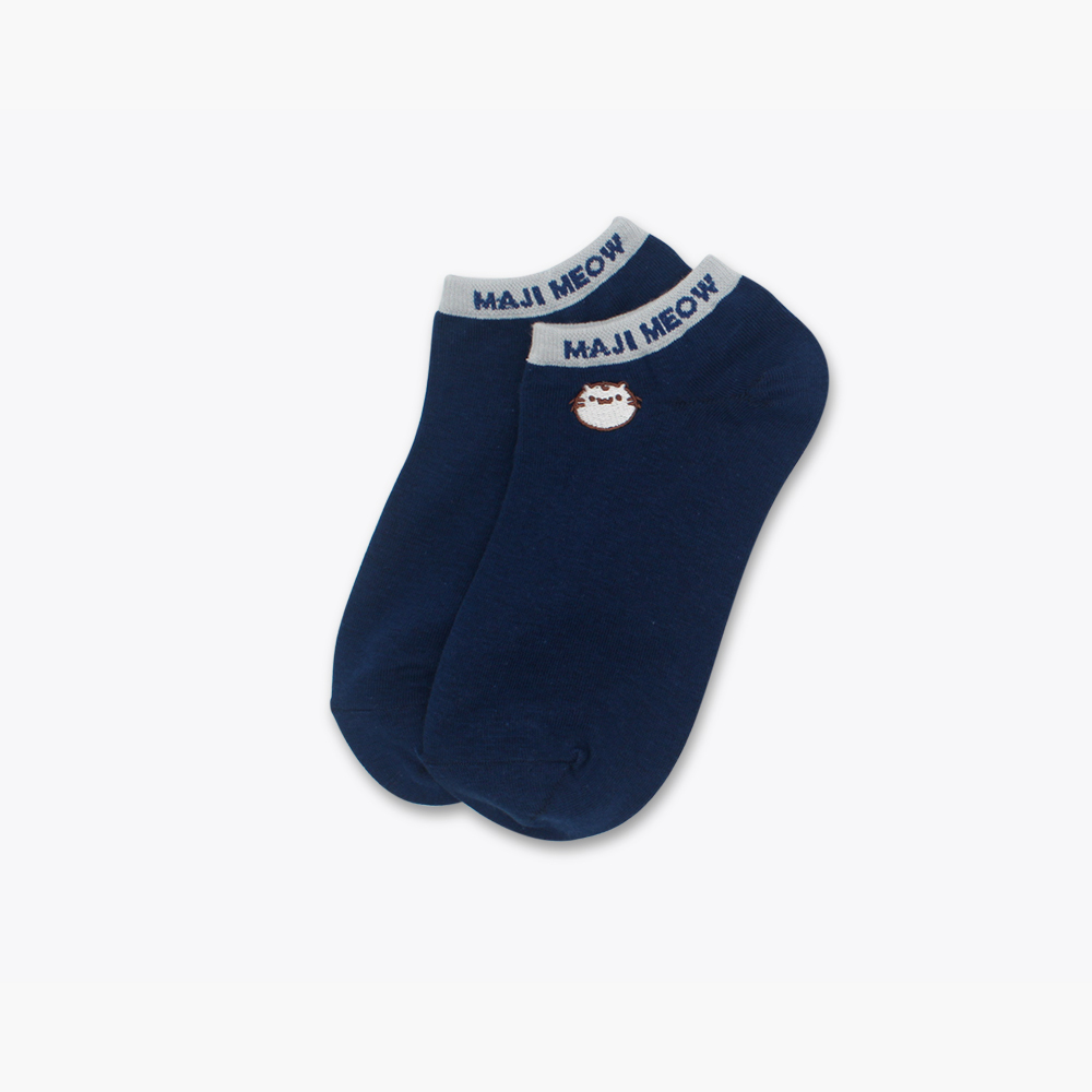 【肌柔】台灣製「卡通造型」正版授權 麻吉貓刺繡文青船襪丨TWSW006