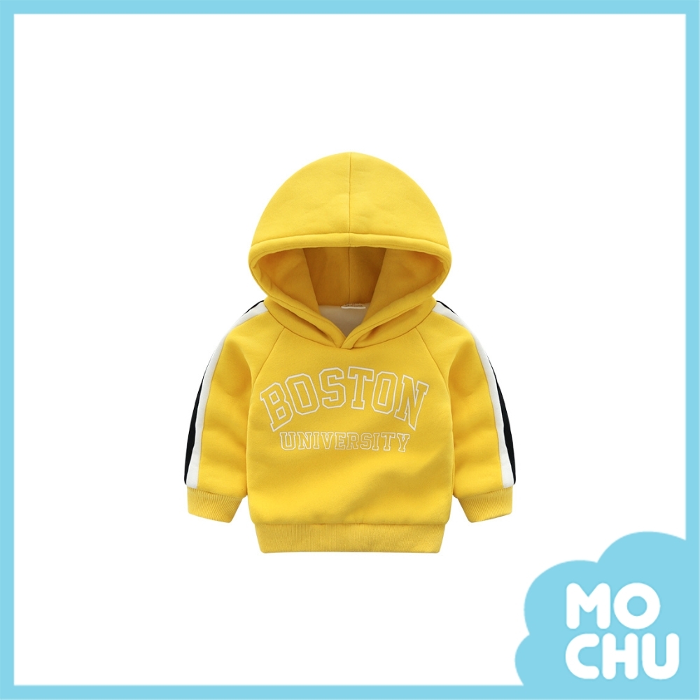 BOSTON字母加絨加厚連帽衛衣(四色)