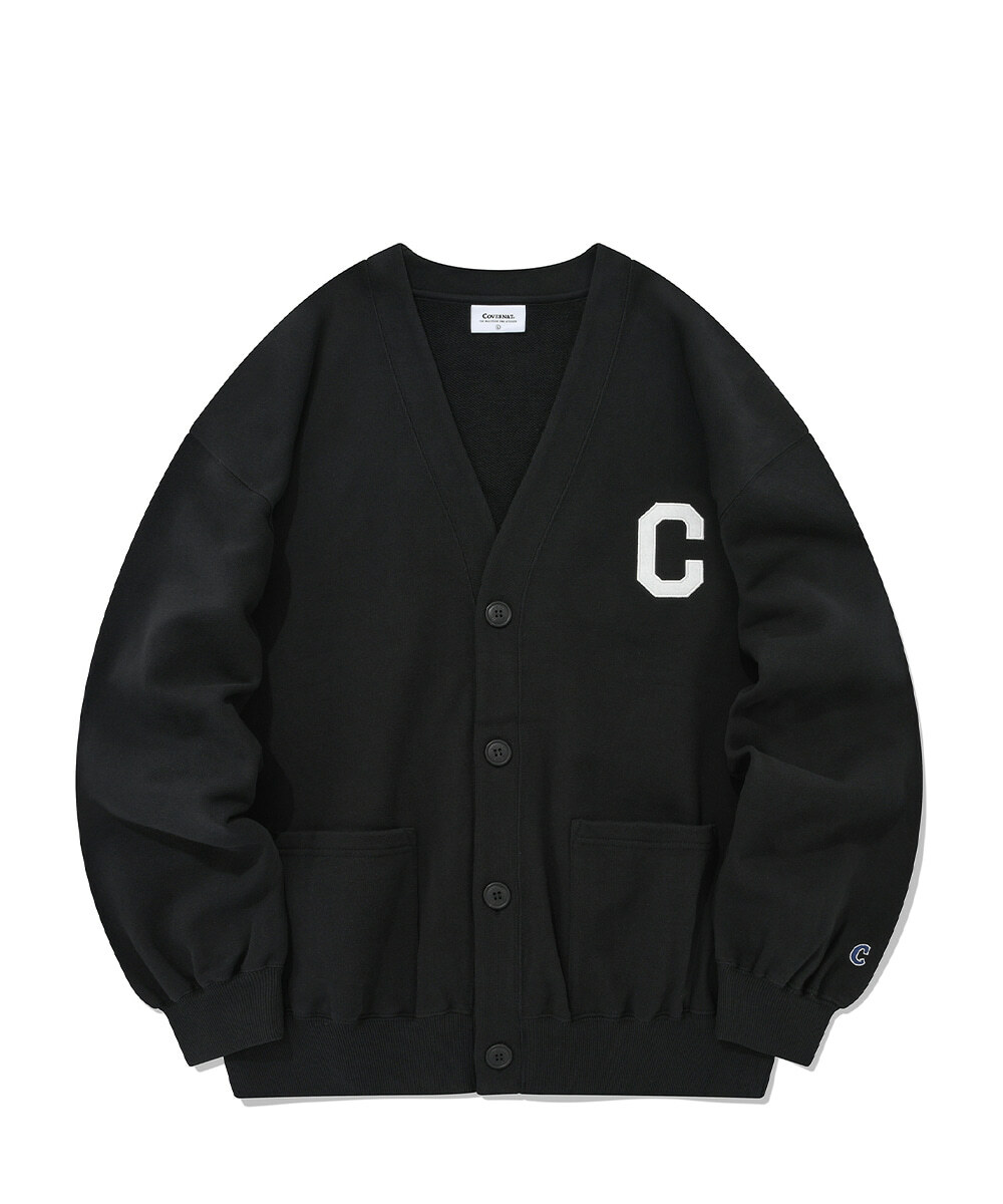 COVERNAT C-Logo 寬鬆 針織外套 黑色