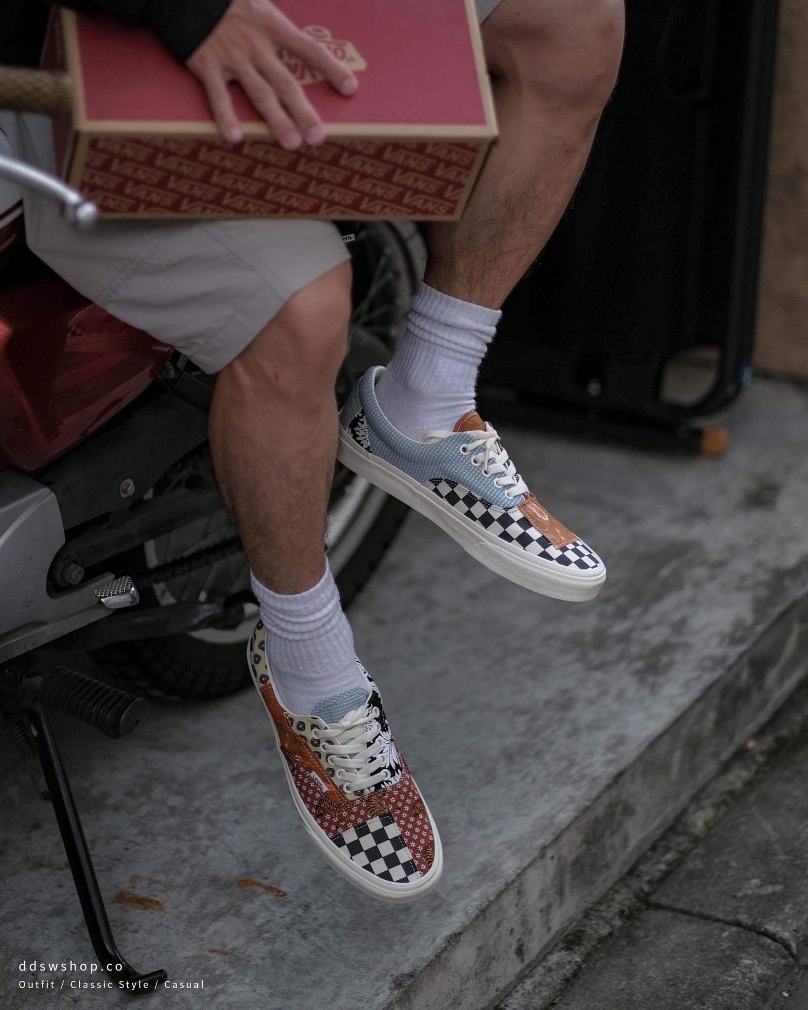 "現貨" Vans Era Tiger Patchwork 棋盤格 腰果花 虎紋 拼接 拼貼 鴛鴦 帆布鞋 VN0A4U391IO