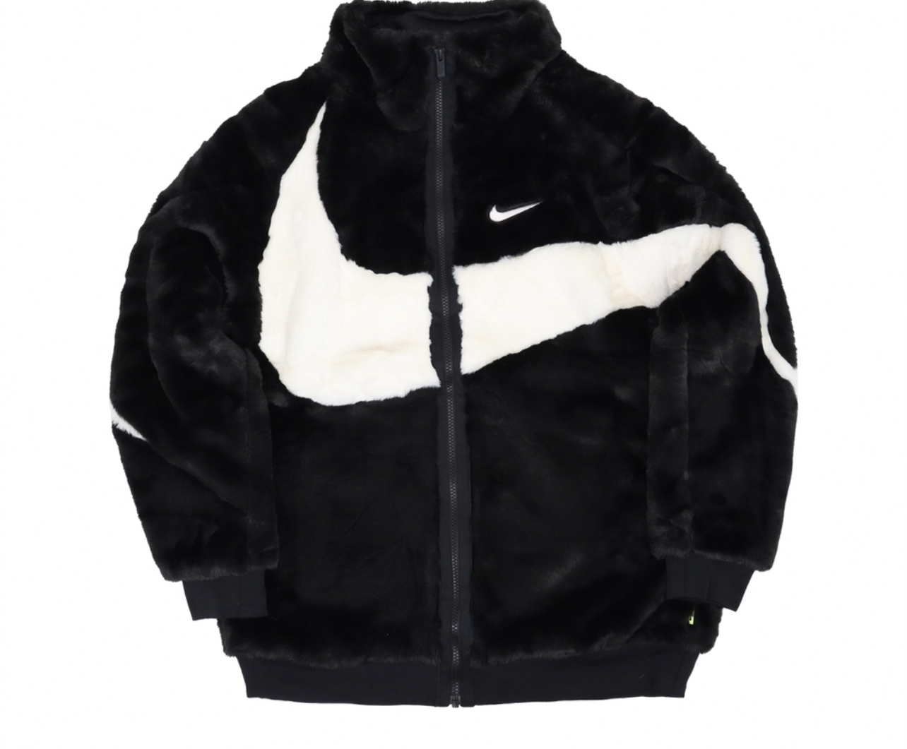 Nike NSW Swoosh 男款 羊羔絨立領外套 黑色 大勾刺繡 保暖毛絨外套 FB7664-010