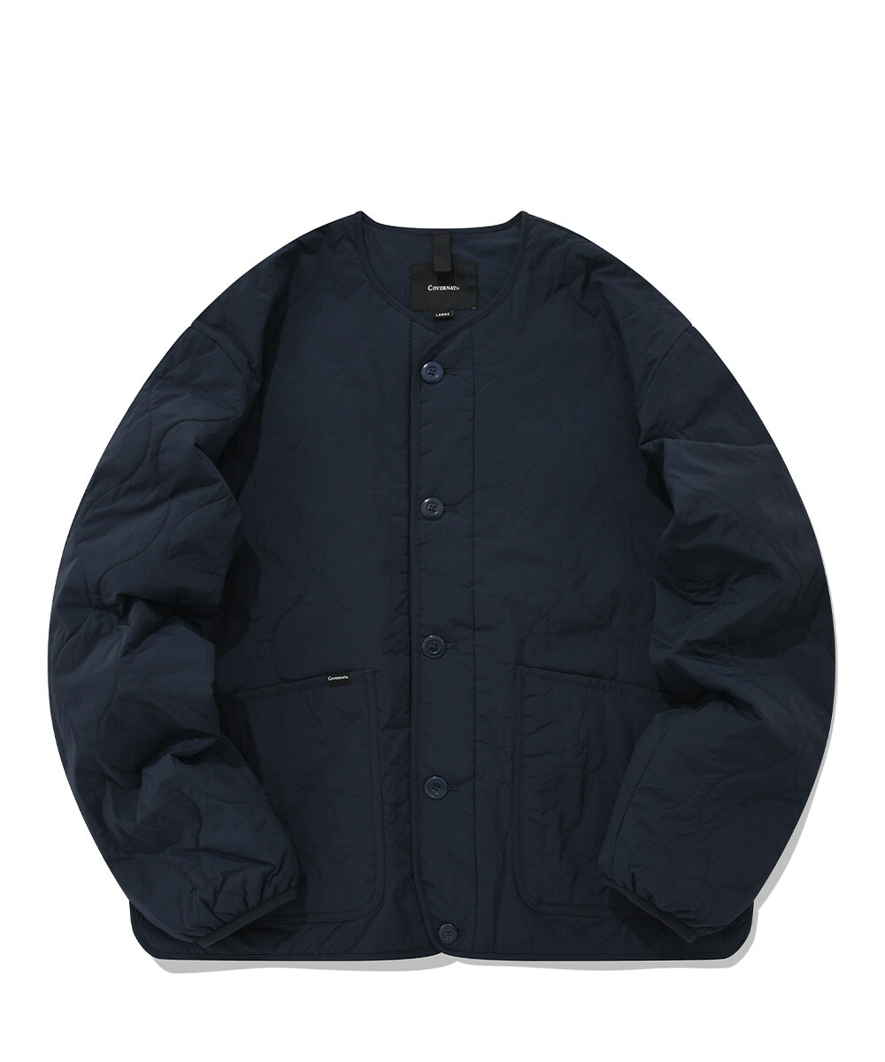 COVERNAT 短款 絎縫夾克 海軍藍