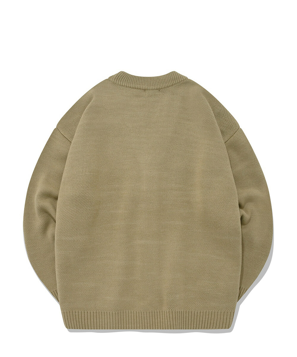 COVERNAT 百搭基本款 針織外套 燕麥色