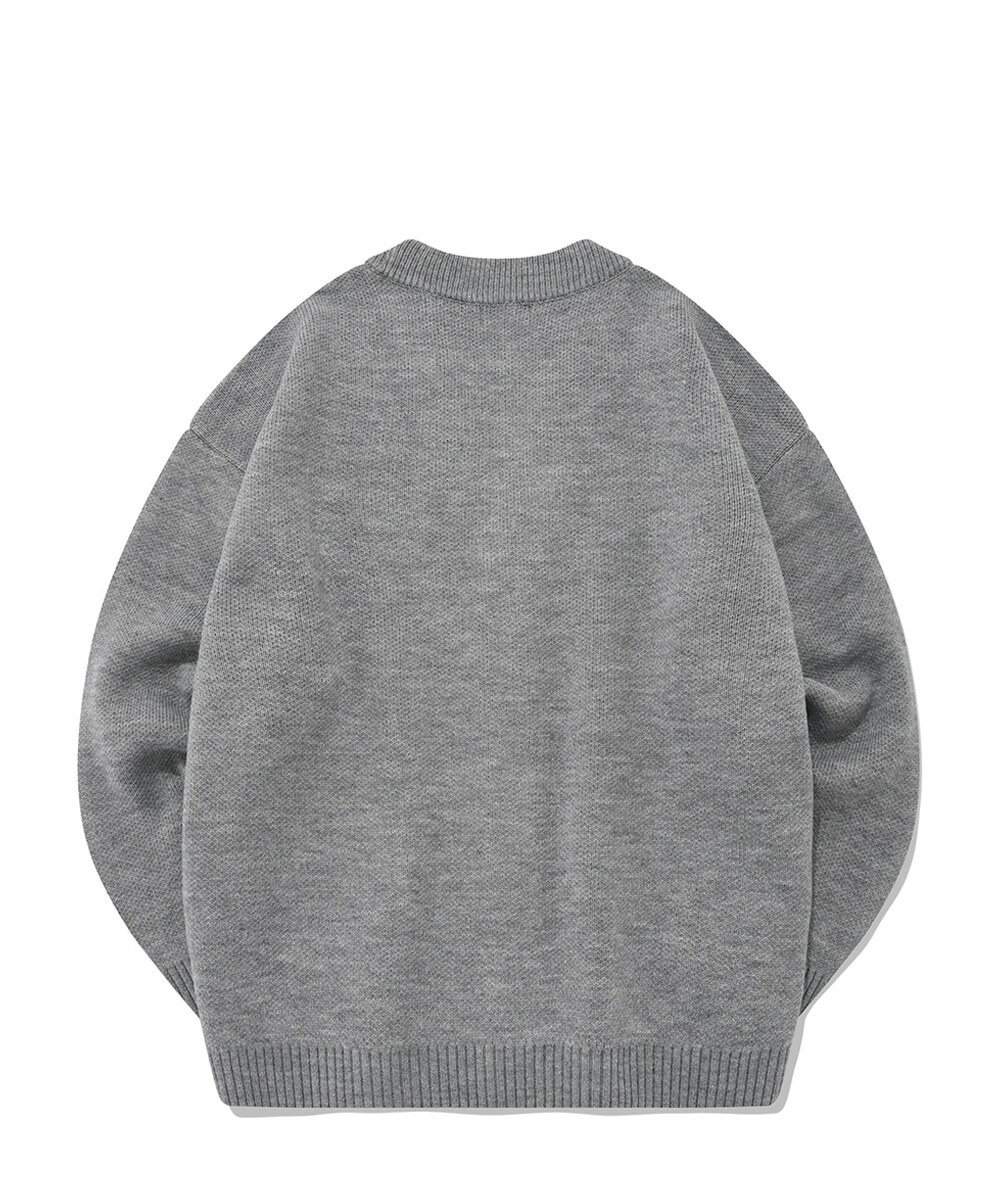 COVERNAT 百搭基本款 針織外套 灰色