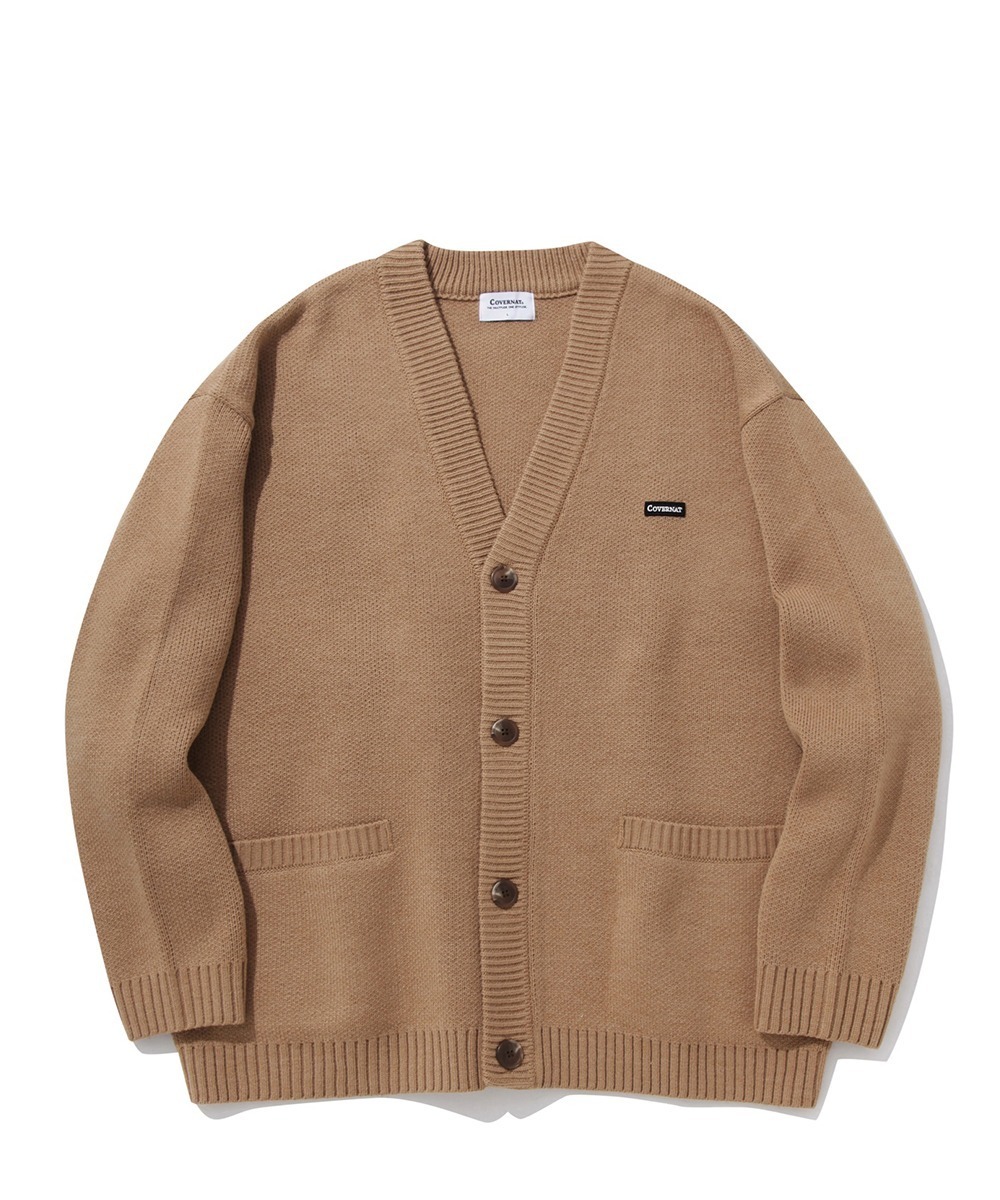 COVERNAT 百搭基本款 針織外套 駝色